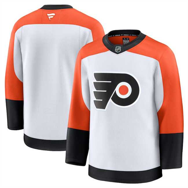 Mens Philadelphia Flyers Blank White 2024-25 Away Stitched Hockey Jersey Dzhi->philadelphia flyers->NHL Jersey